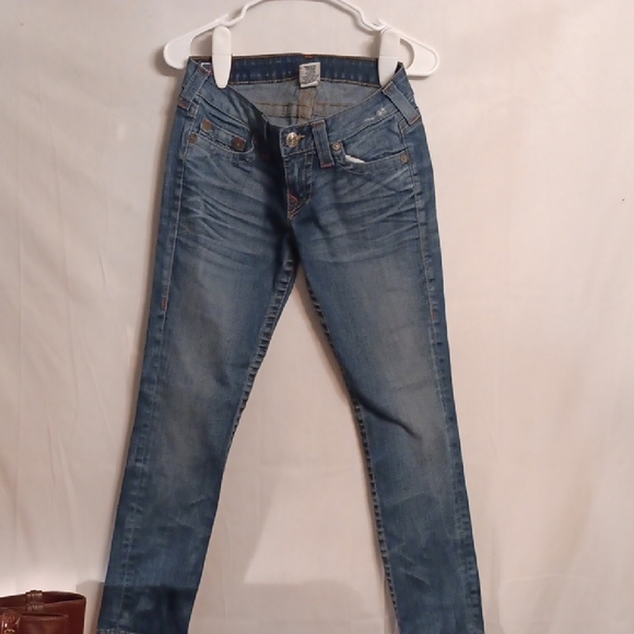 True Religion Classic Blue Women's Jeans Size 28/28 - Picture 1 of 10